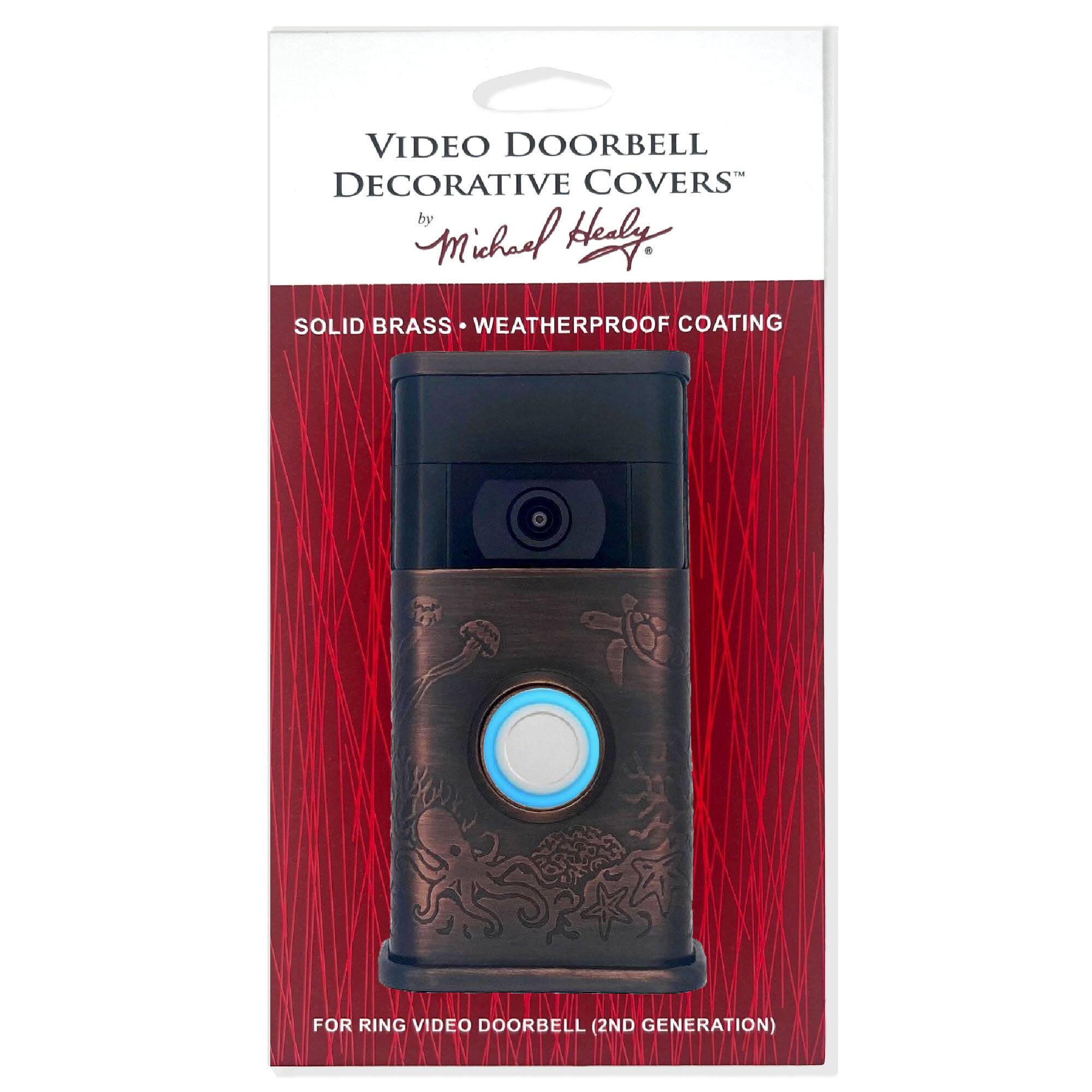 VIDEO DOORBELL DECORATIVE COVERS  
by Michael Healy  

SOLID BRASS • WEATHERPROOF COATING  

FOR RING VIDEO DOORBELL (2ND GENERATION)