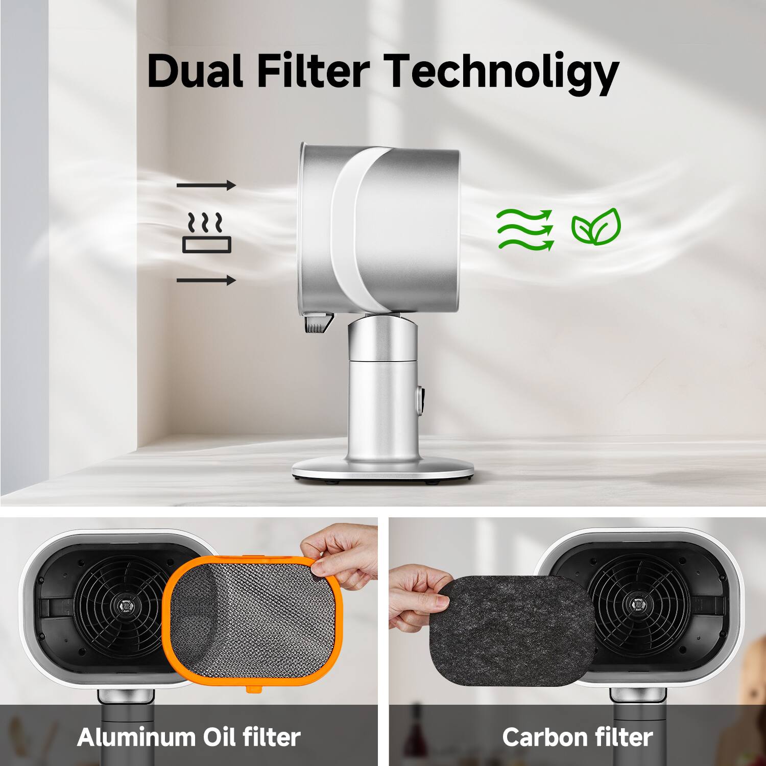 Dual Filter Technology

Aluminum Oil filter

Carbon filter
