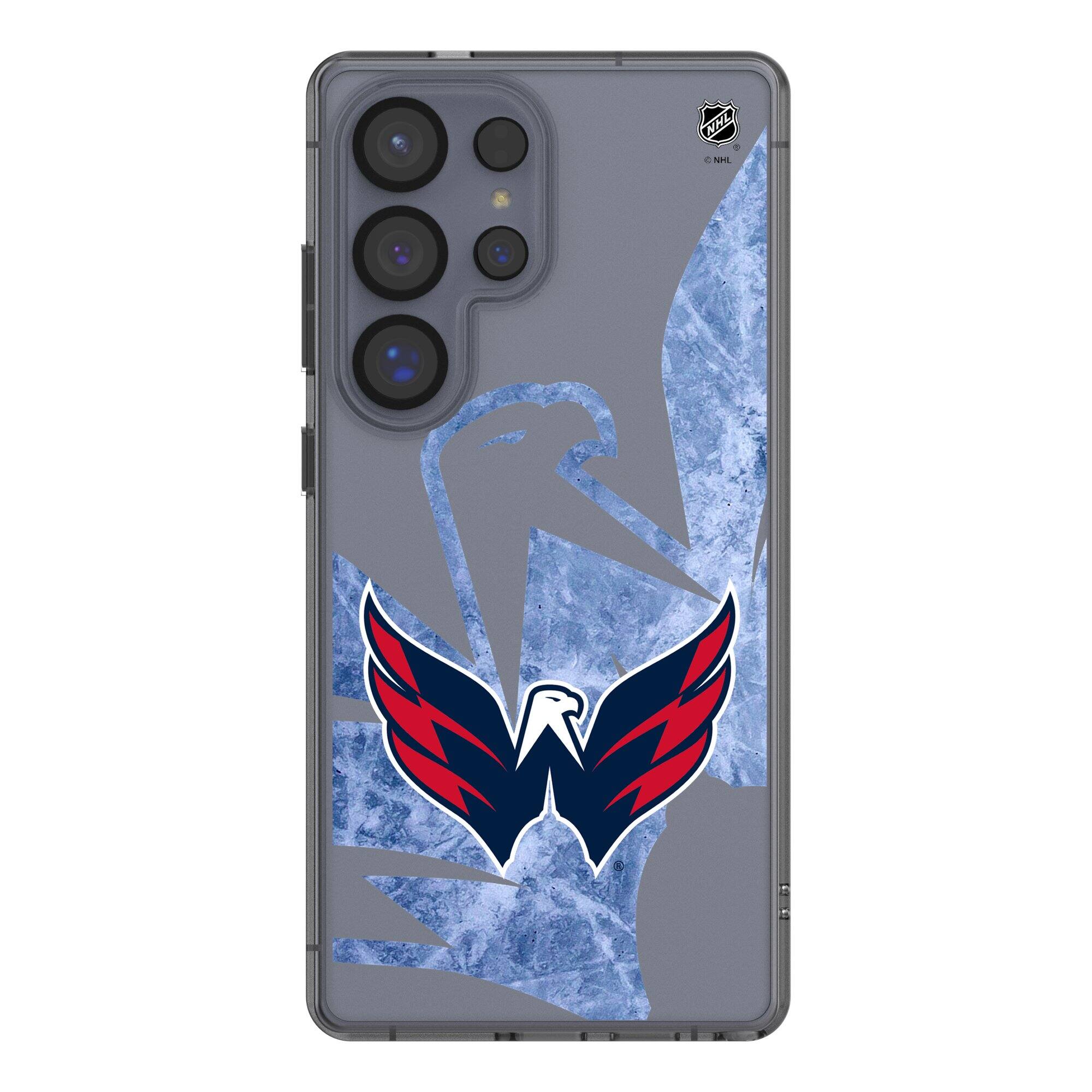 Front. Keyscaper - Washington Capitals Galaxy Clear Ice Case - S25 - Multicolor.