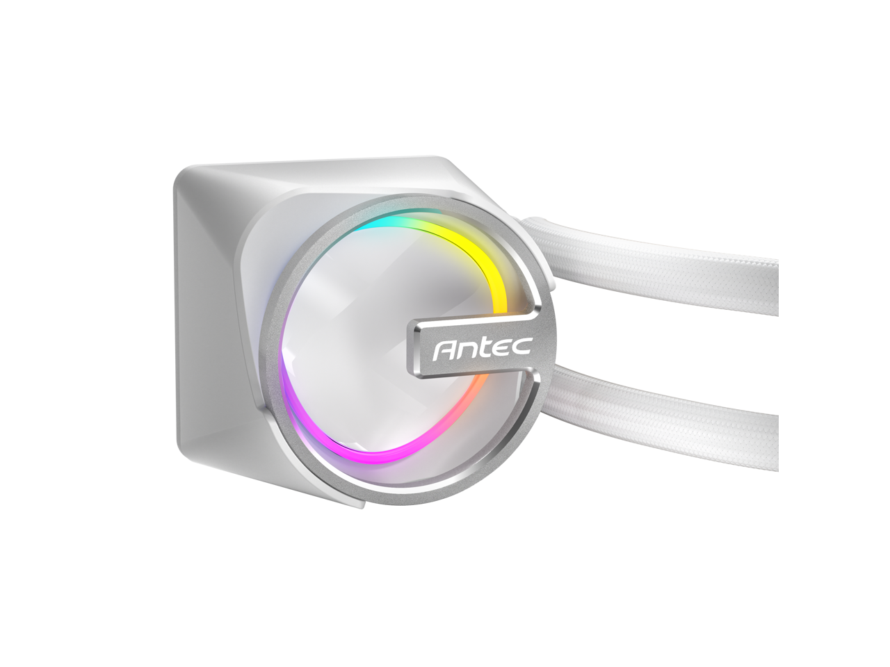 Alt View 2. Antec - Skeleton Matrix 360 ARGB Liquid CPU Cooler, 360mm Radiator, Single-Frame Fan, Hydraulic Bearing, Copper Base - White.