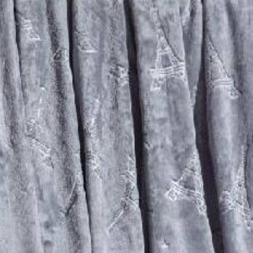 Alt View 3. Noble House - Eiffel Tower Premium Microplush Super Soft Embossed Pattern All Season 50" x 60" Throw Blanket, Grey - Grey.