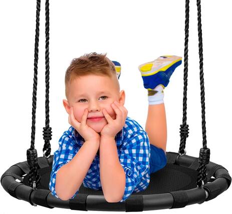 Front. Sorbus - Sorbus Saucer Tree Swing, Kids Outdoor Disc Round Swing, 24" Heavy Duty 220lbs Seat, Easy Installation.