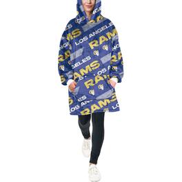Pegasus - Los Angeles Rams 60" x 80" Repeat Logo Hoodie Bloncho - Multicolor