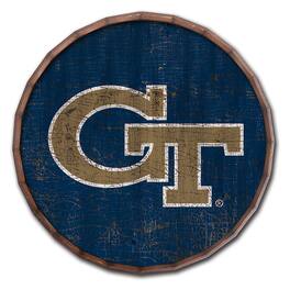 Fan Creations - Georgia Tech Yellow Jackets 24" Cracked Color Barrel Top Sign - Multicolor