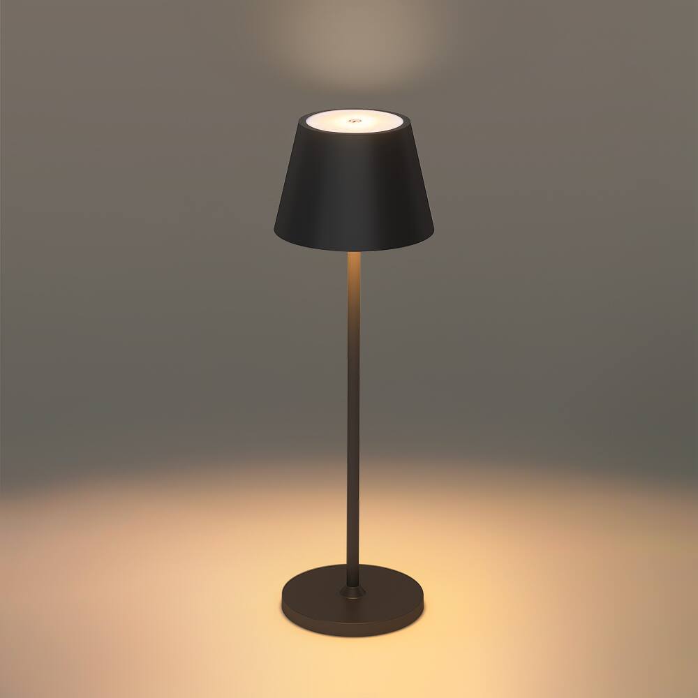 Alt View 11. ONEWISH - Cordless Portable LED Lamp with Dimming Touch Control - Black.