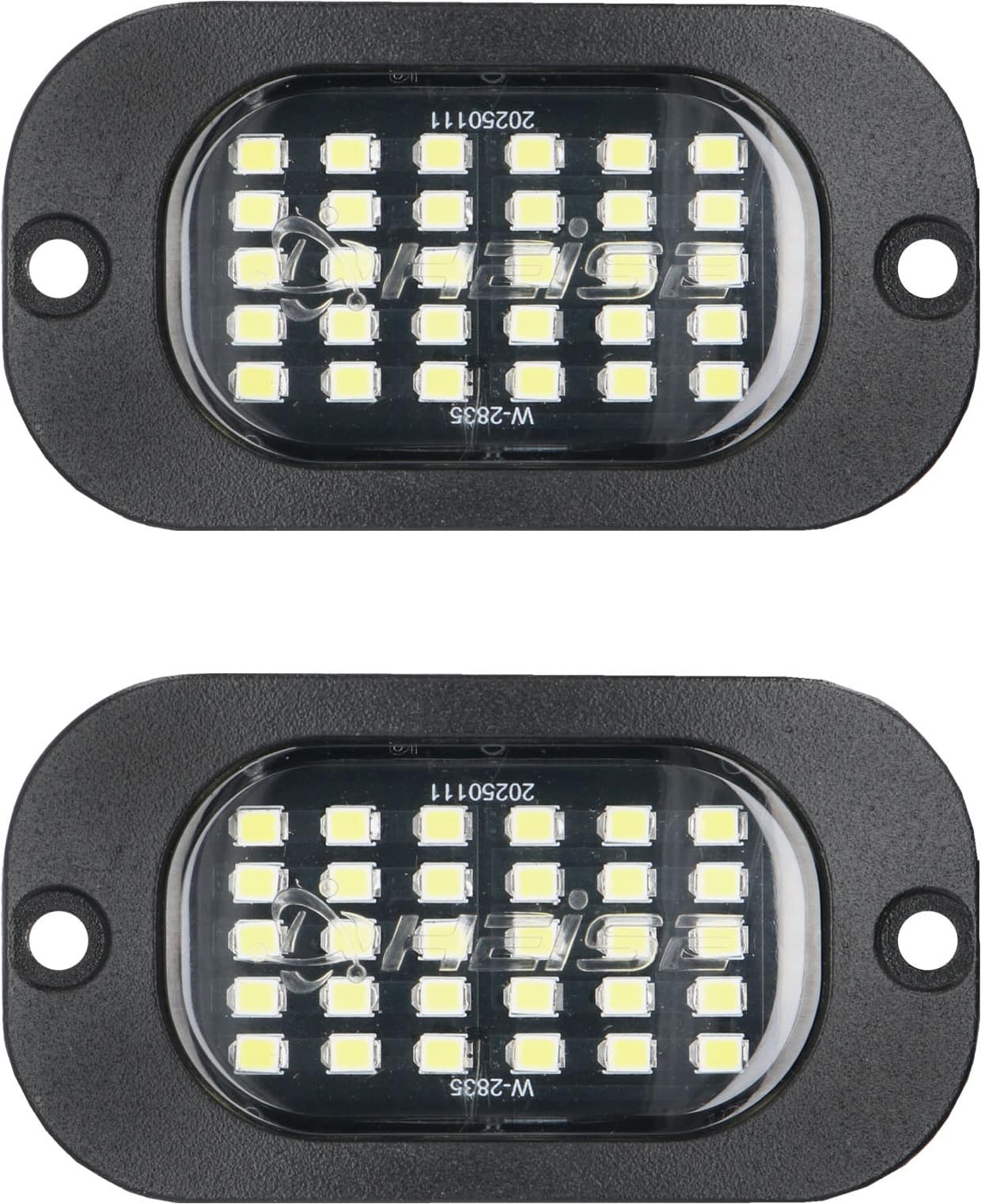 Metra - Wide‑Angle White Rock Lighting Kit (2‑Pack) - Black