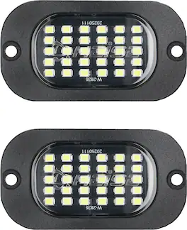 Metra - Wide‑Angle White Rock Lighting Kit (2‑Pack) - Black
