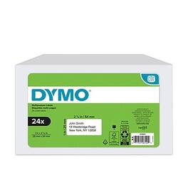 DYMO - LabelWriter Multi-Purpose Labels, 2-1/8" x 1", 500 Labels/Roll, 24 Rolls/Box - Black on White