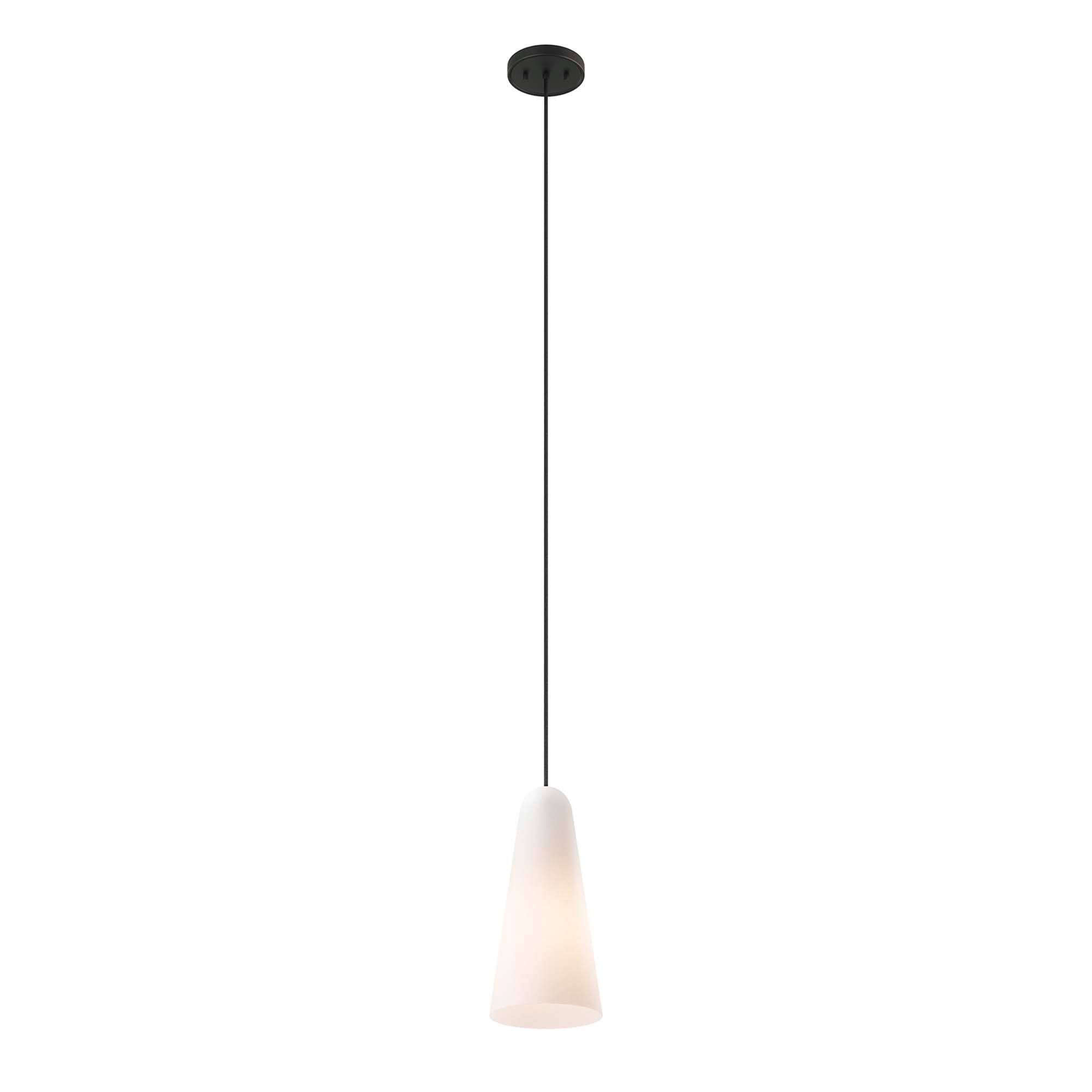 Alt View 2. Modway - Beacon 1-Light Pendant Light by Modway - Opal Black.