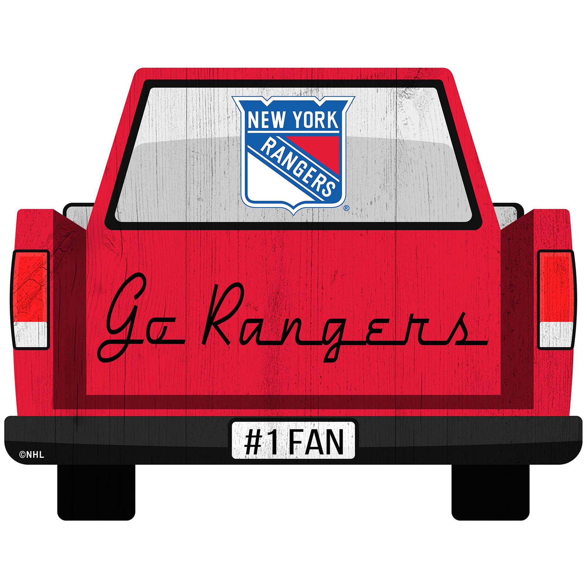 New York Rangers 12'' x 12'' Truck Back D-cor