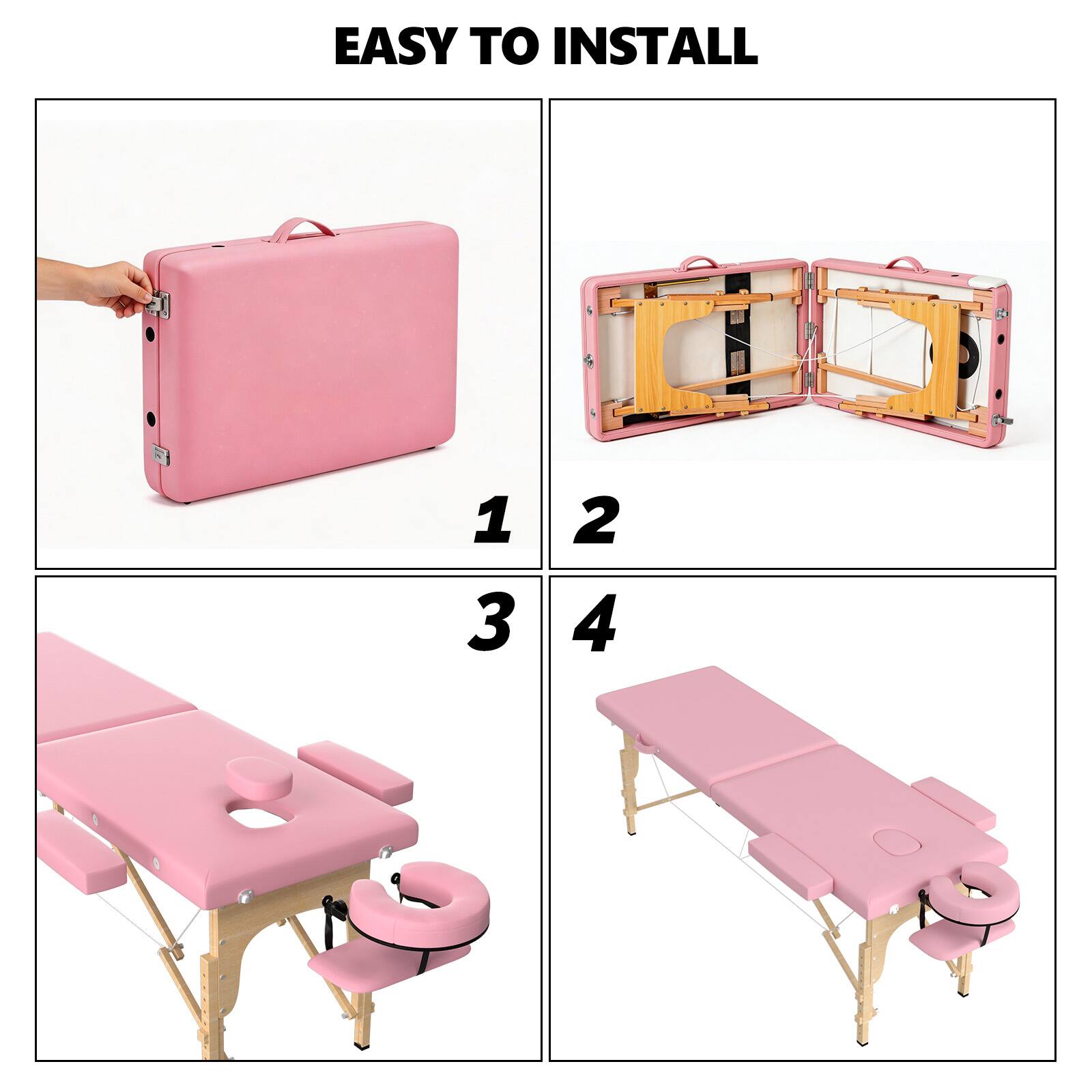 EASY TO INSTALL

1. 
2. 
3. 
4.