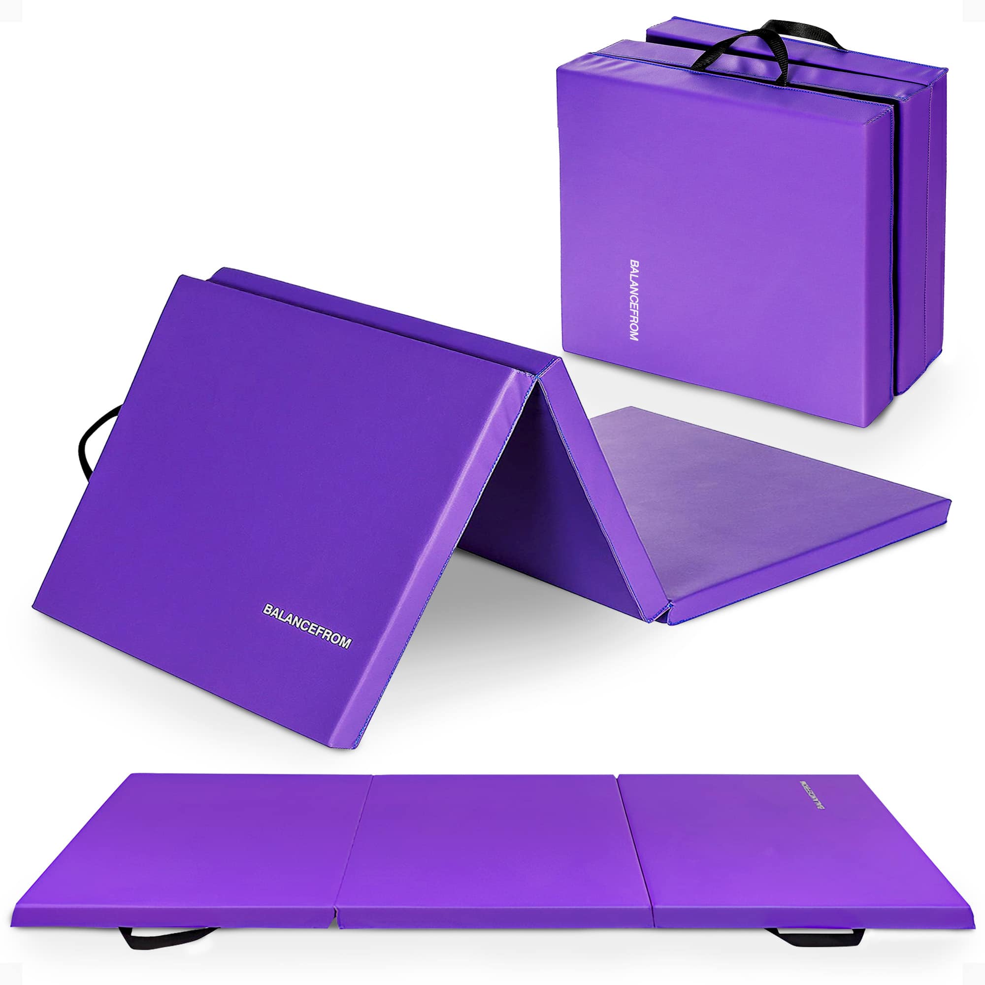 BalanceFrom Fitness - GoGym 6x2ft Folding 3 Panel Exercise Mat w/Handles - Purple price history on PriceWatchPro