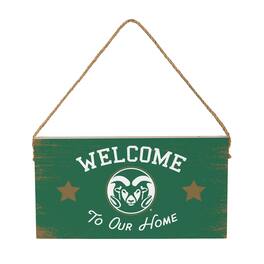 Evergreen Enterprises - Colorado State Rams 6" x 11" Welcome Home Wood Wall Sign with Rope Hanger - Multicolor