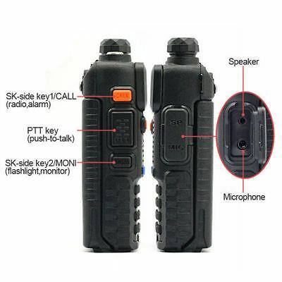 Alt View 2. Winado - Baofeng UV-5R Dual Band UHF/VHF Radio RF FM Ham 2 Way Radio Walkie Talkie - Black.