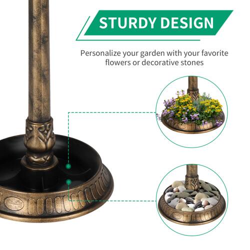 STURDY DESIGN  
Personalize your garden with your favorite flowers or decorative stones