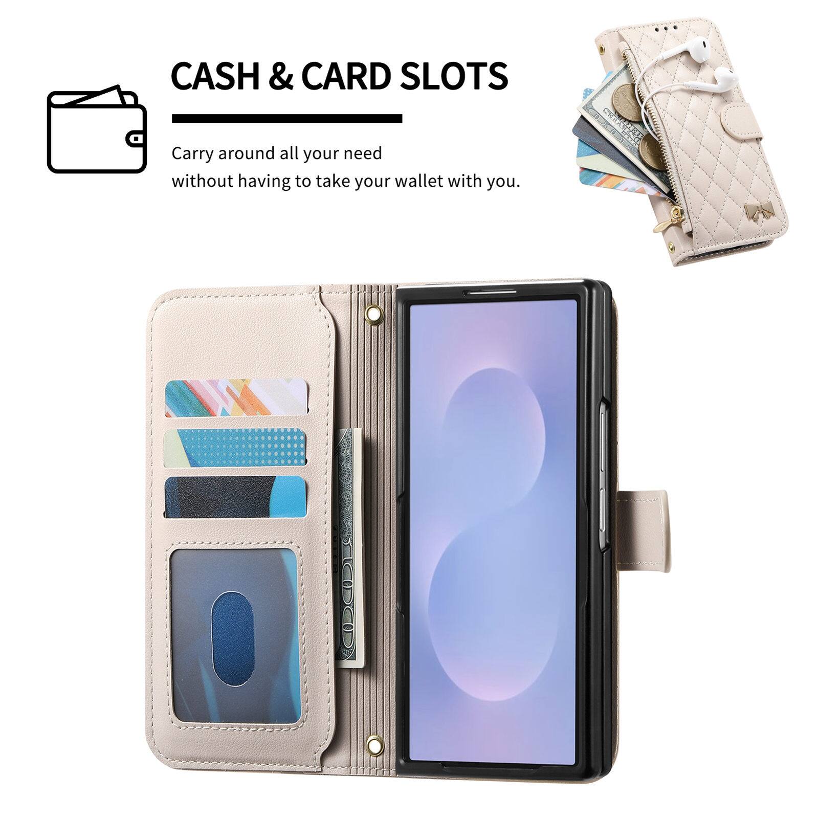 CASH & CARD SLOTS  
Carry around all your need without having to take your wallet with you.