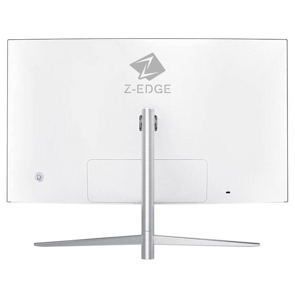 Back. Z-Edge - 27" 1080P Full HD 1920 x 1080 100Hz Curved Monitor, HDMI + VGA, Eye Care Technology - White.