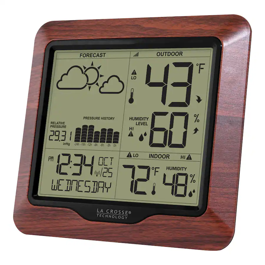 La Crosse Technology Backlight Wireless Forecast Station with Pressure ...