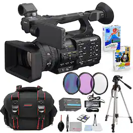 Bundle - Sony - HXR-NX800 4K 1" CMOS Sensor NXCAM Camcorder + Accessory Package including HD Filters, Carry Bag, Editing Sof - Black