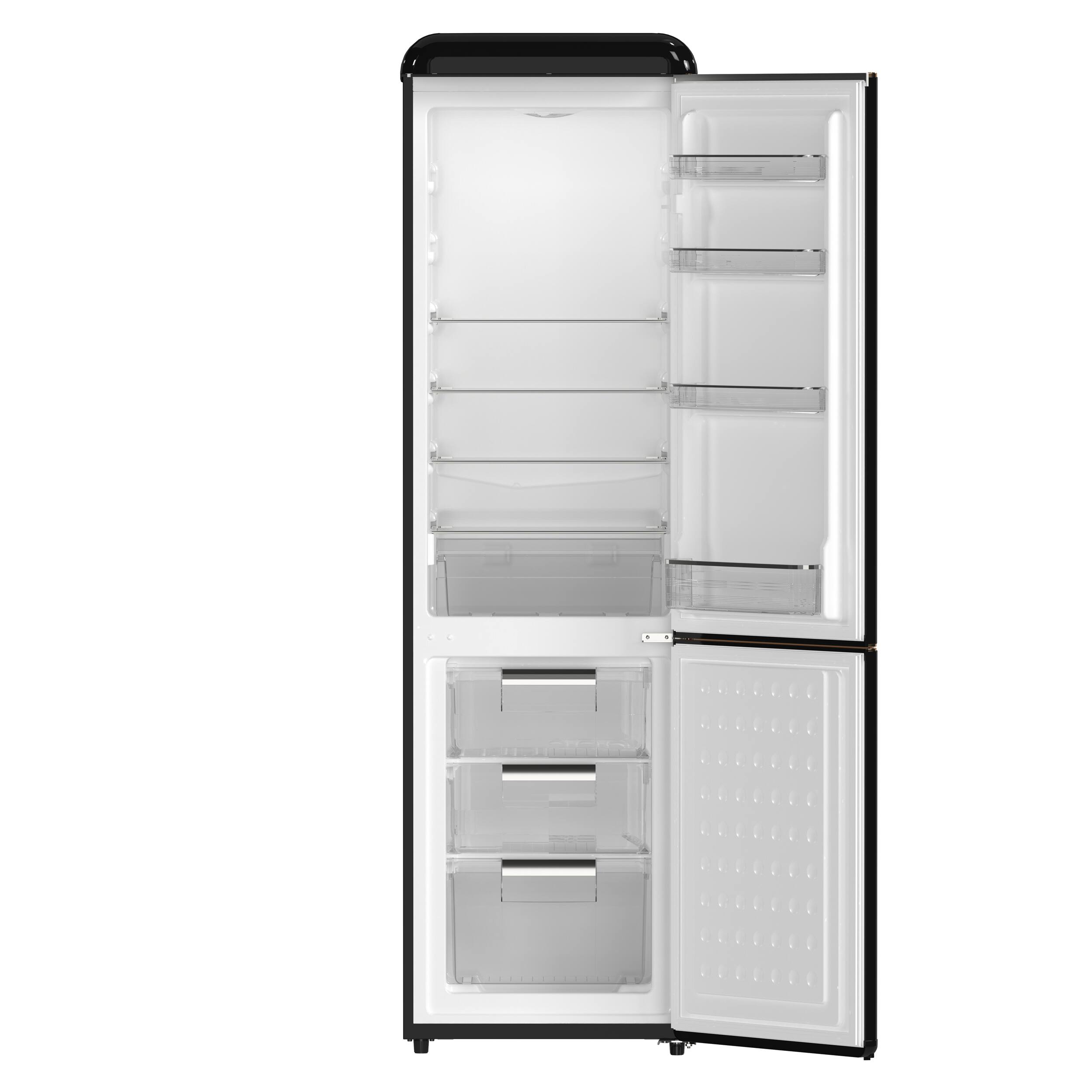 Alt View 2. Forno Appliances - Storico 9 Cu. Ft. Retro Compact Refrigerator with Bottom-Freezer - Black.