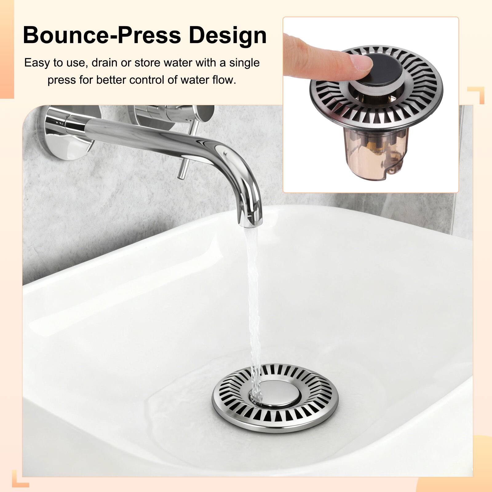Bounce-Press Design

Easy to use, drain or store water with a single press for better control of water flow.