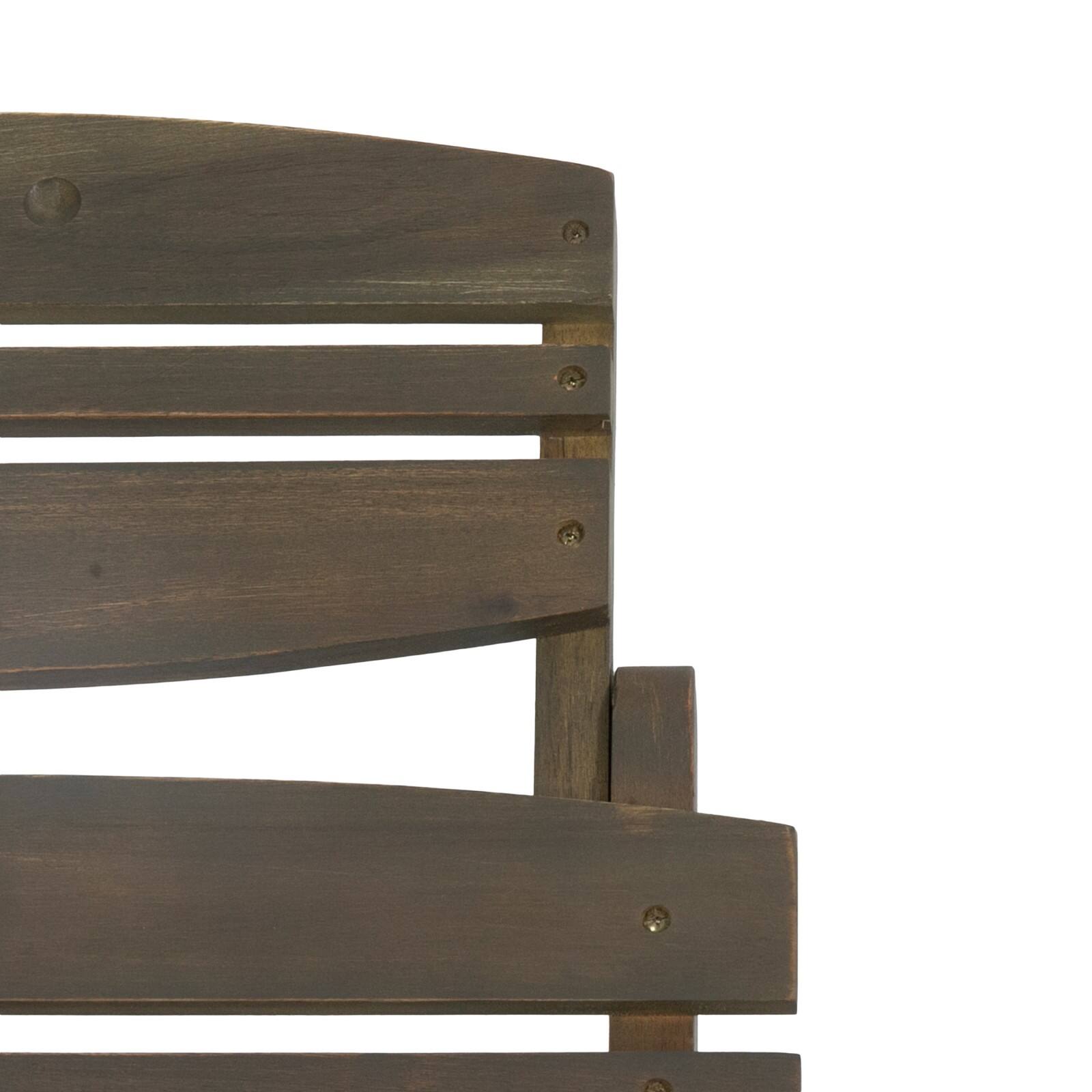 Alt View 10. Ecooso - Foldable Acacia Wood Outdoor Chaise Lounge with Handle – No Assembly, Weather-Resistant, Compact Design for Easy Storage - Grey.