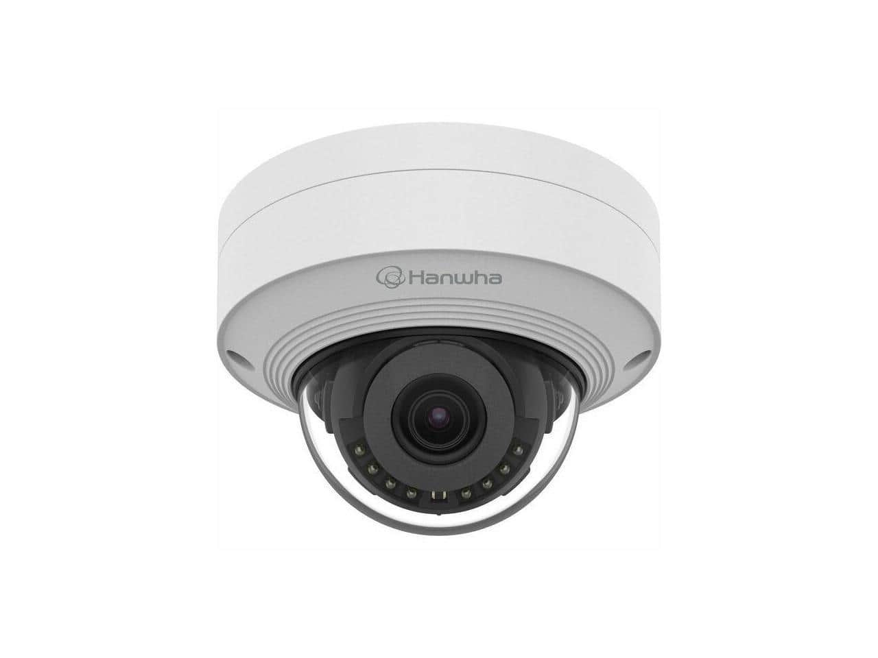 Samsung - Hanwha QNV-C8011R 5 Megapixel Network Camera - Color - Dome - 65.62 ft Infrared Night Vision - H.265, H.265M - White