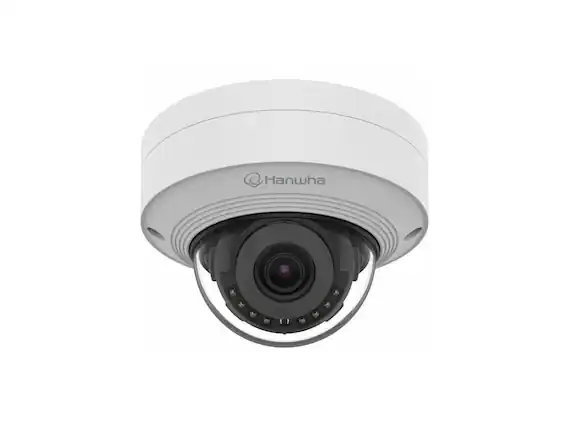Front. Samsung - Hanwha QNV-C8011R 5 Megapixel Network Camera - Color - Dome - White - 65.62 ft Infrared Night Vision - H.265, H.265M - White.
