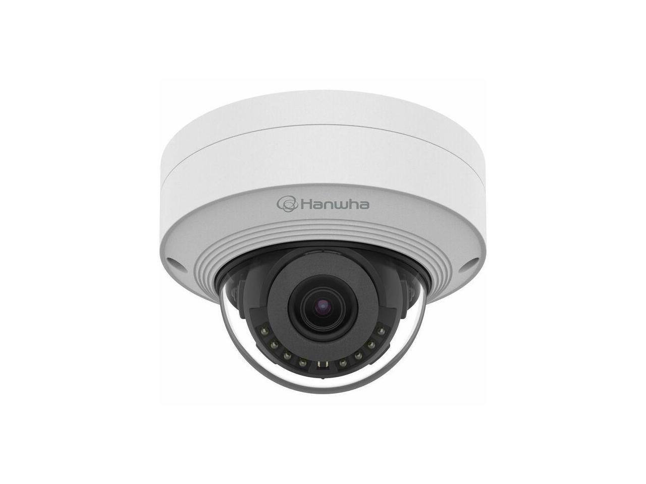Front. Samsung - Hanwha QNV-C8011R 5 Megapixel Network Camera - Color - Dome - White - 65.62 ft Infrared Night Vision - H.265, H.265M - White.