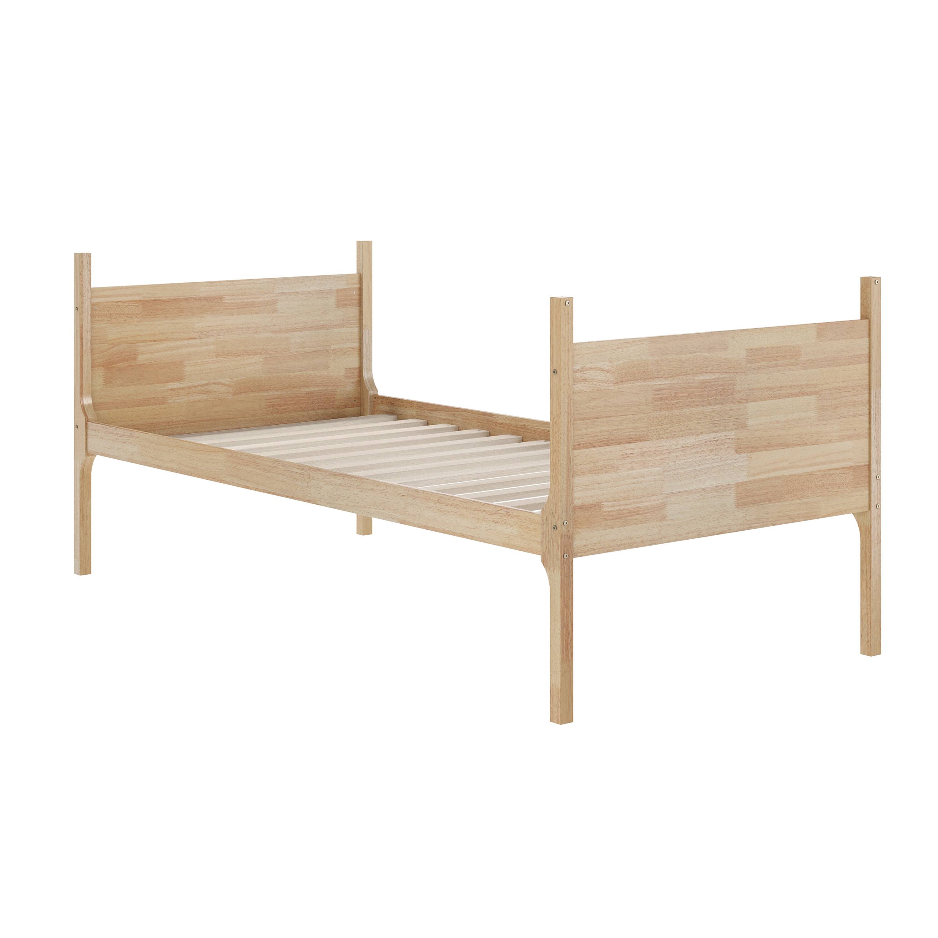 Alt View 10. Emma + Oliver - Samuel Kids Bunk Bed with Convertible, Solid Wood Slatted Frame and Easy-to-Climb Ladder with No Box Spring Required - Natural.