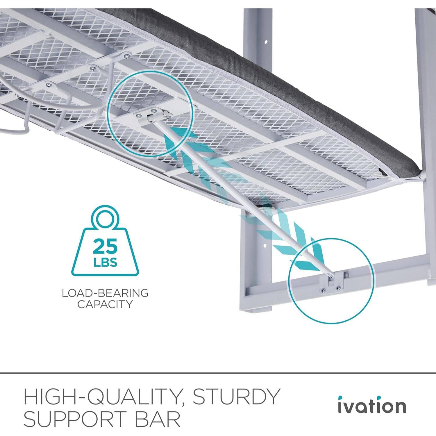 G 25 LBS LOAD-BEARING CAPACITY HIGH-QUALITY, STURDY SUPPORT BAR  
ivation
