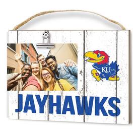 Jardine - Kansas Jayhawks 8'' x 10'' Weathered Clip It Frame - White