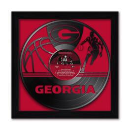 Sporticulture - Georgia Bulldogs Framed 13" x 13" Vinyl Record Art Print - Red