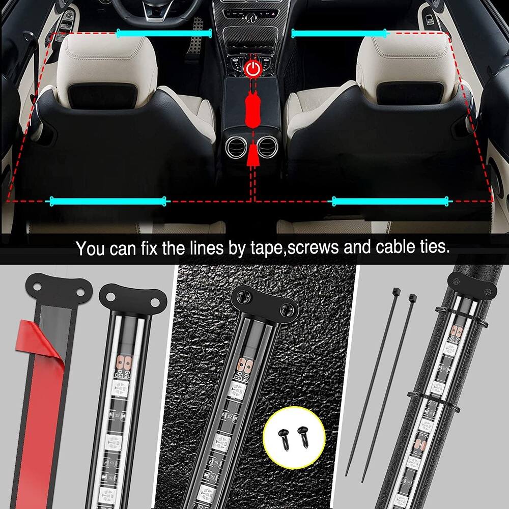 You can fix the lines by tape, screws, and cable ties.