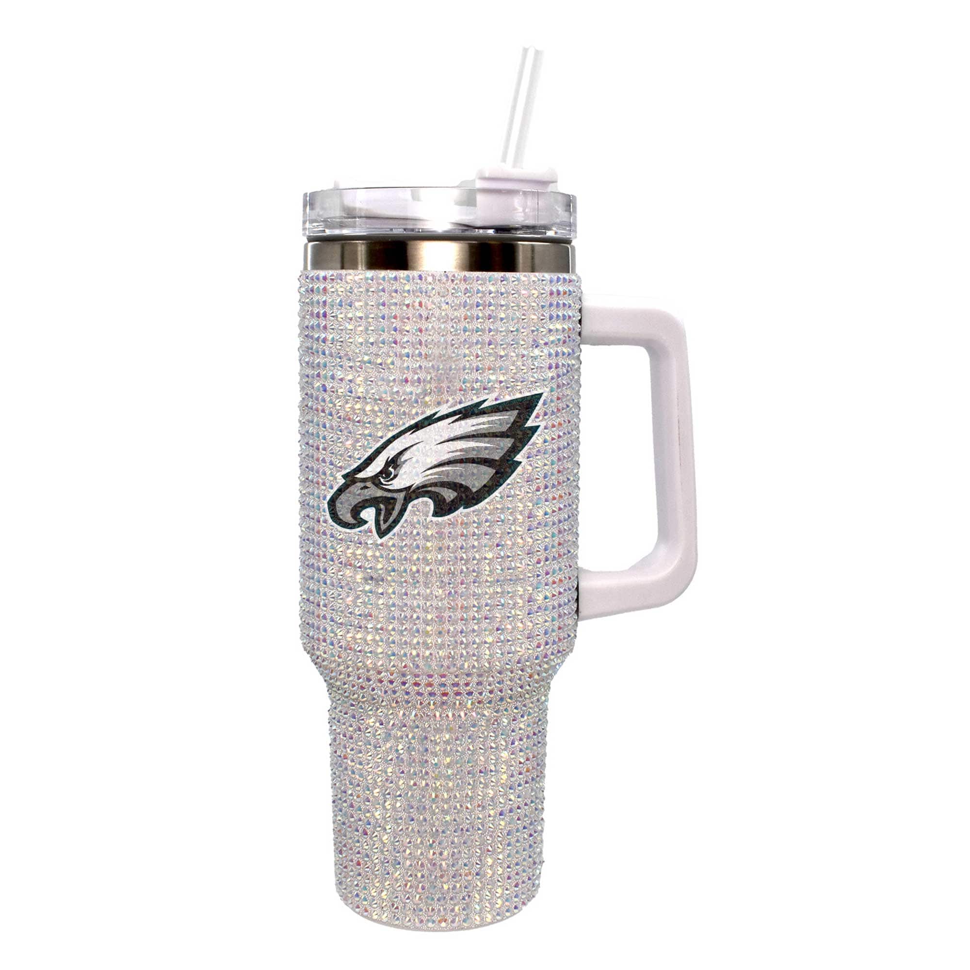 Front. The Memory Company - Philadelphia Eagles 40oz. Bling Colossal Tumbler - Multicolor.