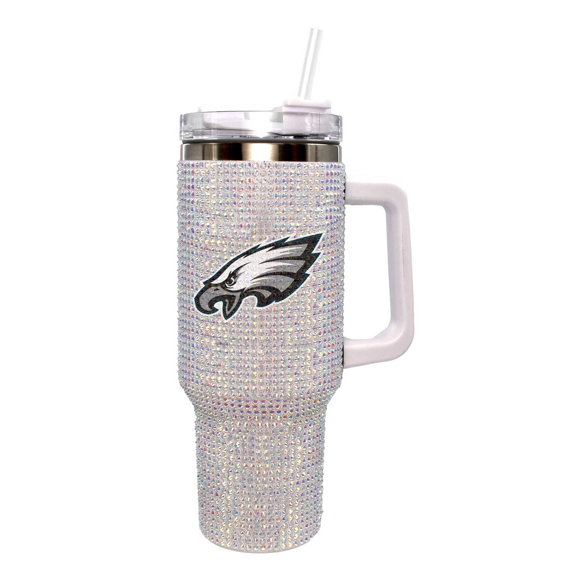 Front. The Memory Company - Philadelphia Eagles 40oz. Bling Colossal Tumbler - Multicolor.