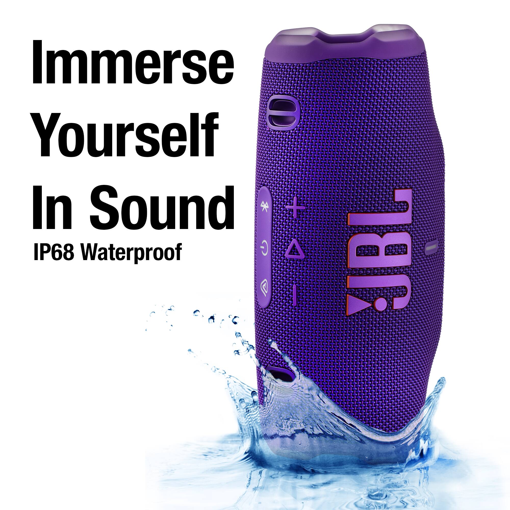 Immerse Yourself In Sound  
IP68 Waterproof  
JBL