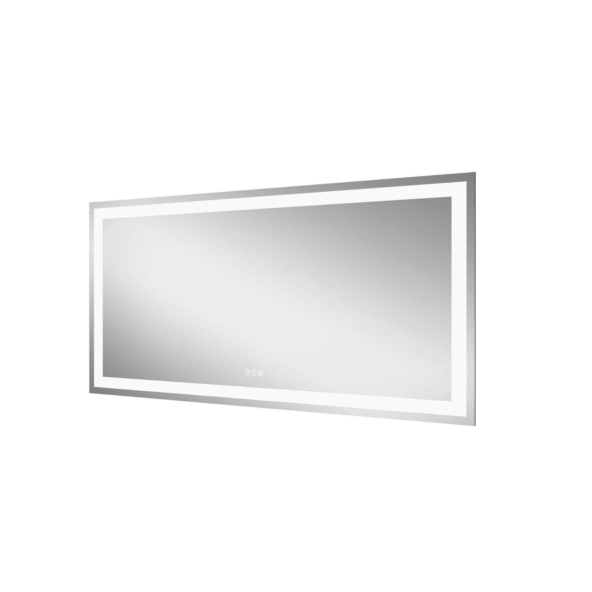 Alt View 2. Boyel Living - 40 in W x 84 in L Rectangular Frameless Wall Bathroom Vanity Mirror with Front and Backlit and Anti Fog.