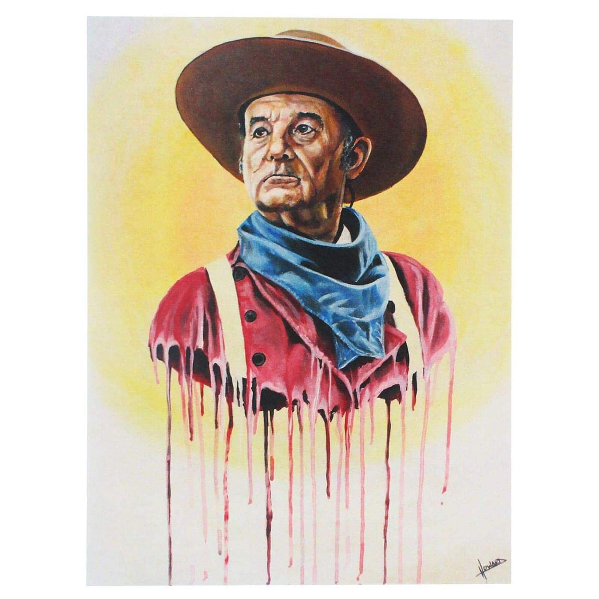 Nerd Block - Cowboy Bill Murray 10"x8" Art Print - Multicolored
