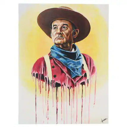 Front. Nerd Block - Cowboy Bill Murray 10"x8" Art Print - Multicolored.