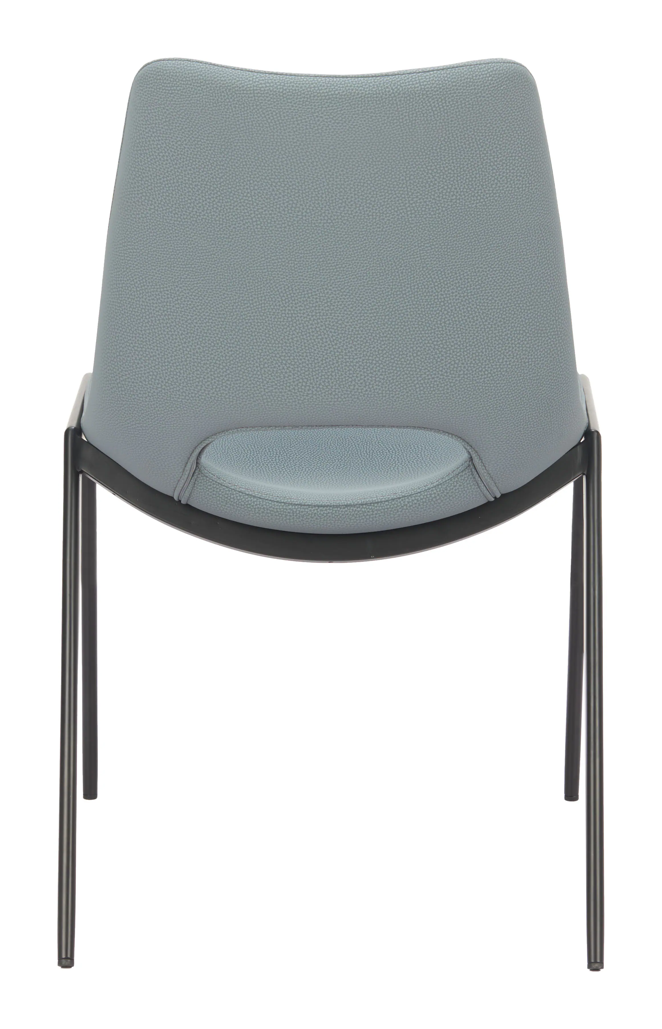 Angle. Hivvago - Desi Armless Dining Chair (Set of 2) Azure Gray - Azure Gray.