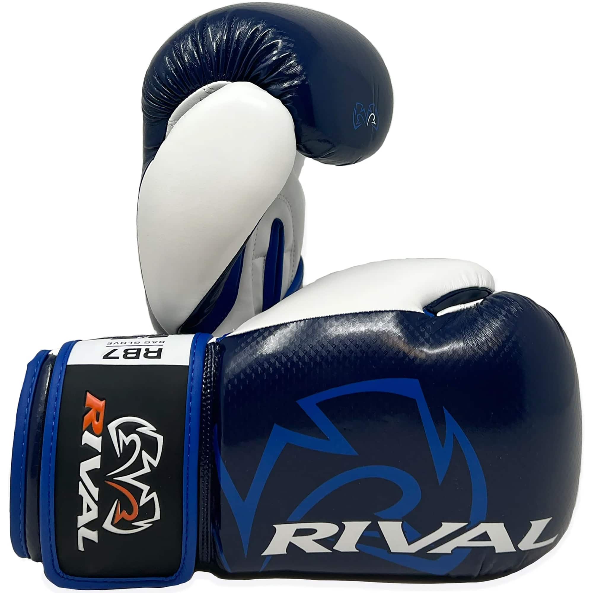 RIVAL - Boxing RB7 Fitness Plus Hook and Loop Bag Gloves - Small - Navy/White