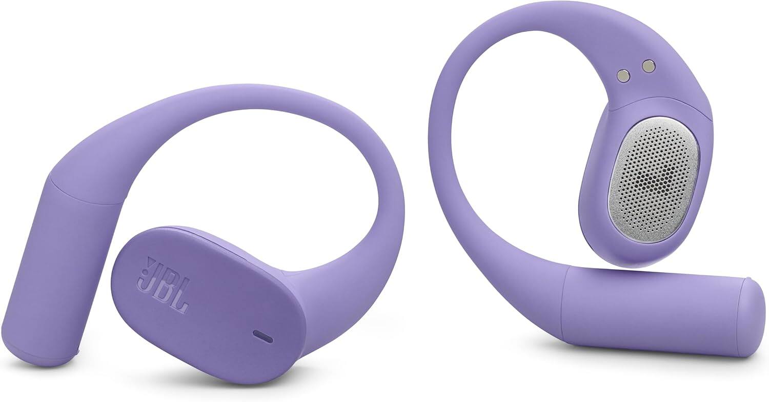 Alt View 3. JBL - Sense Lite Open-Ear Wireless Headphones Bundle Purple - Purple.