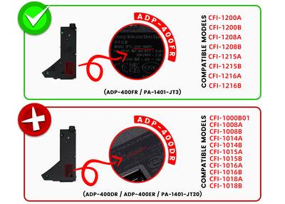 Power Supply Unit (ADP 400FR / PA 1401 JT3, CFI 12XX) Compatible Power Supply Unit (ADP 400FR / PA 1401 JT3, CFI 12XX) Compatible