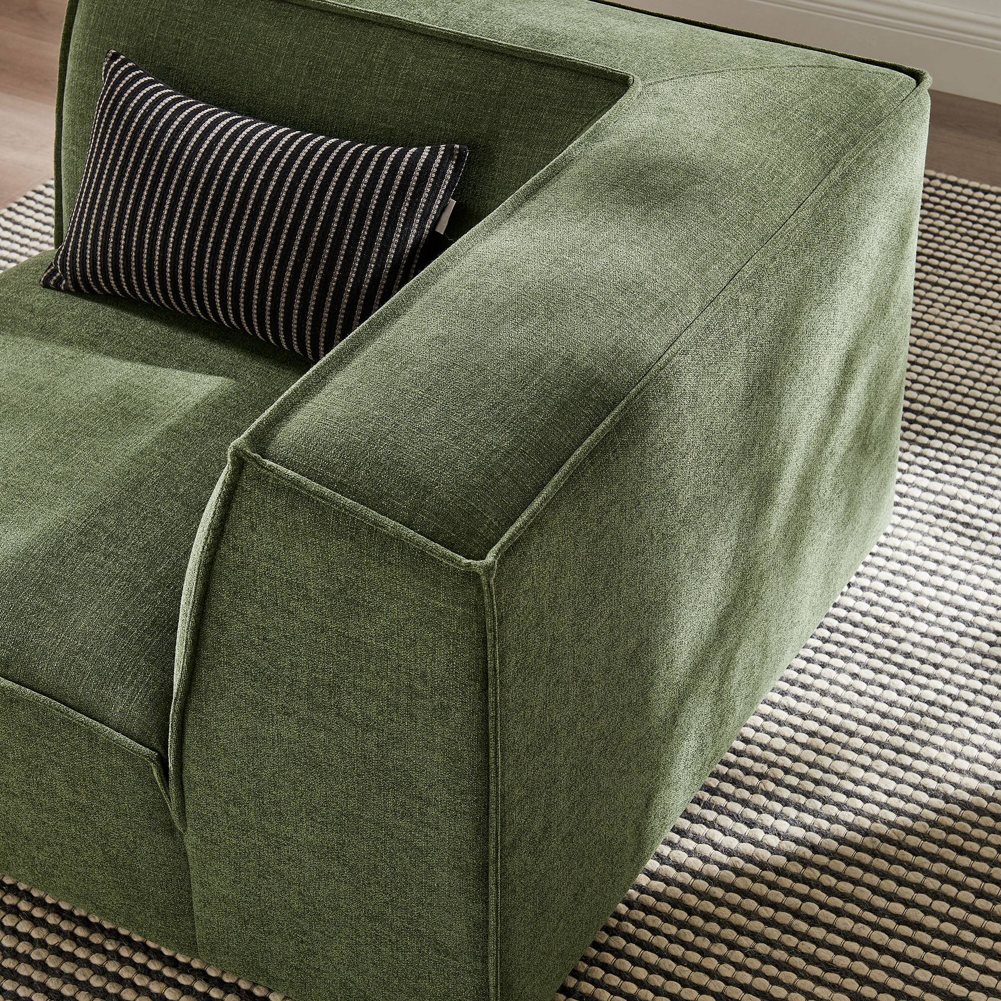 Alt View 9. Modway - Restore Performance Fabric Upholstered Modular Corner Chair by Modway - Foliage.