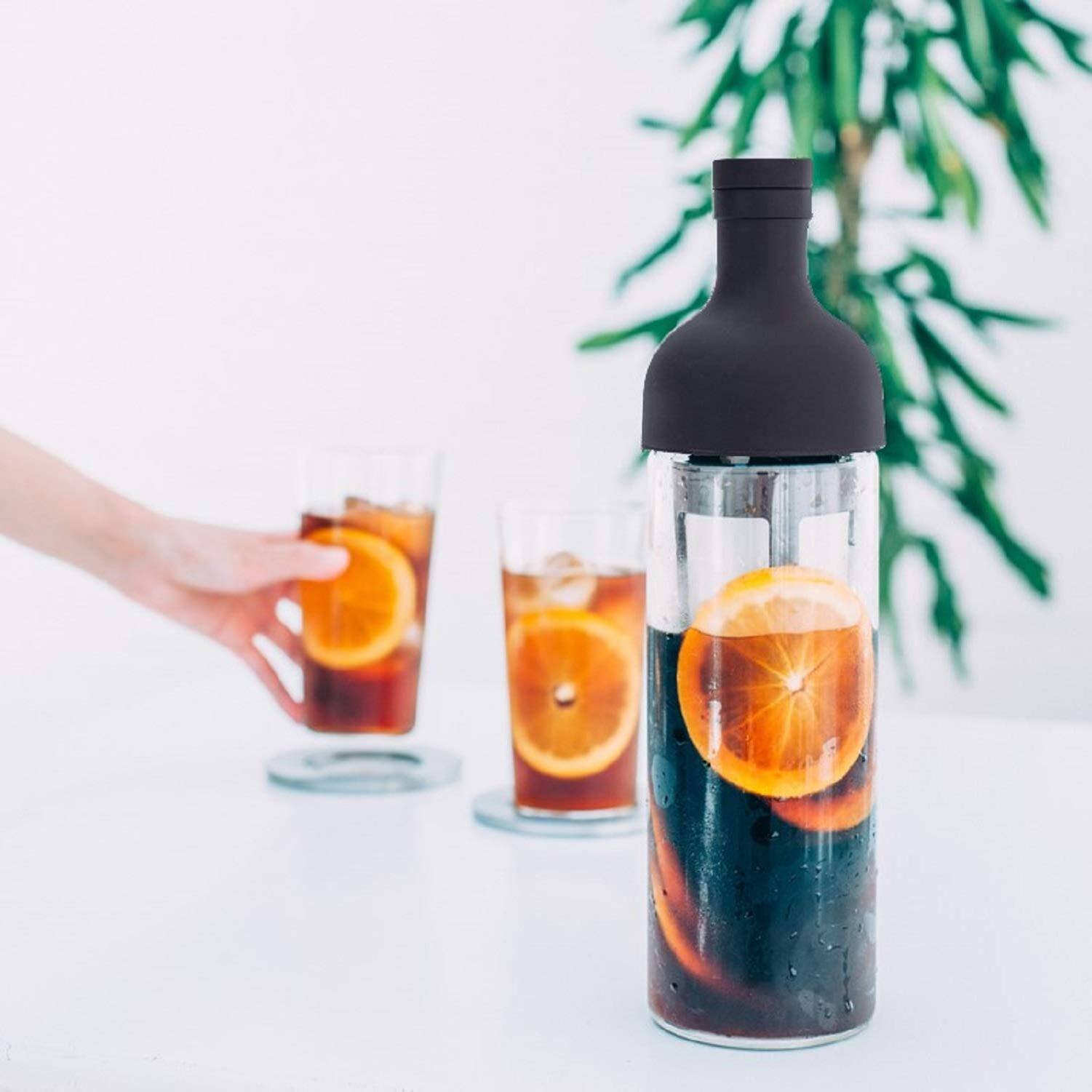 Alt View 3. Dapper Styles - Cold Brew Coffee Wine Bottle Perfect for brewing cold iced coffee by just adding coffee - Mocha.