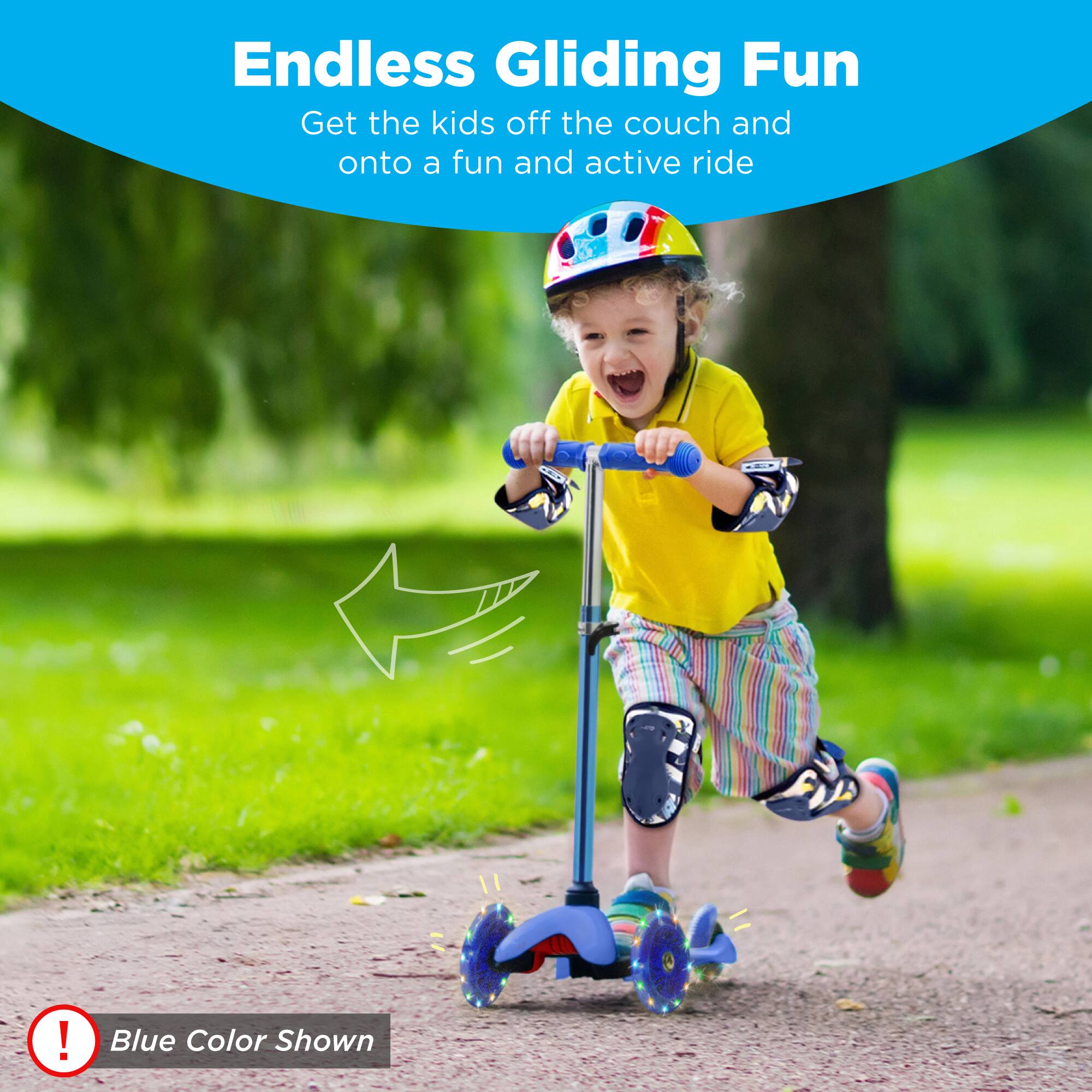 Endless Gliding Fun  
Get the kids off the couch and onto a fun and active ride  

Blue Color Shown