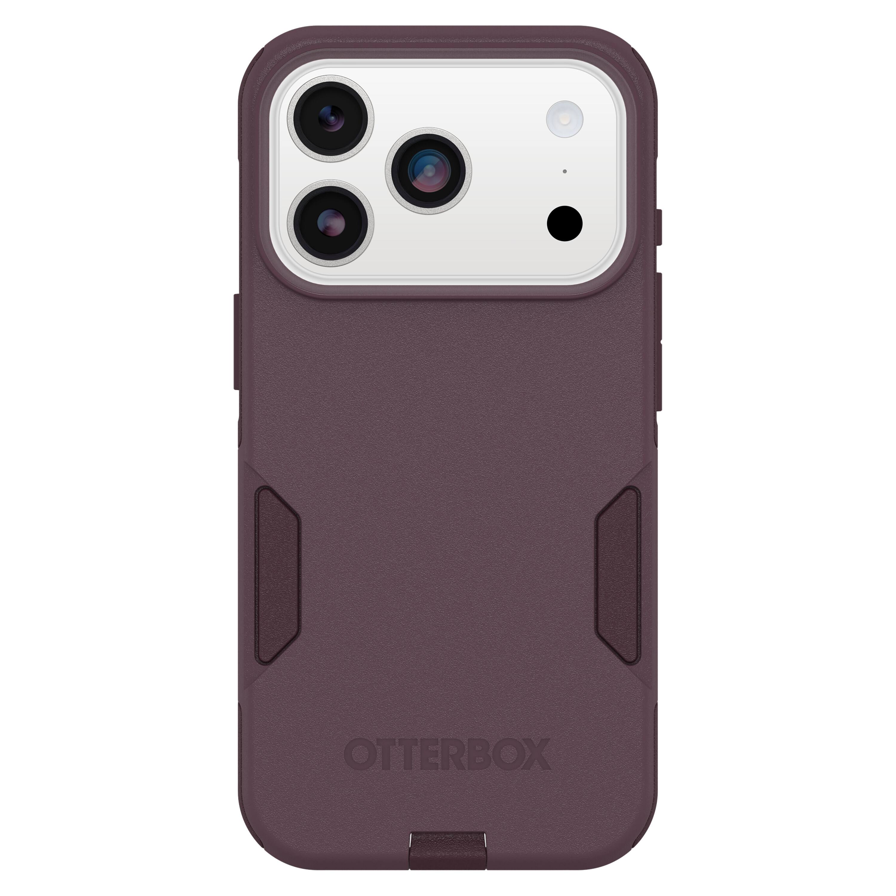 Angle. OtterBox - Commuter Series Hard Shell for Apple iPhone 17 Pro - Purple.