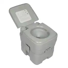 Winado - Portable Toilet 5.3 Gallon Capacity, Removable Camping Toilet with Detachable Waste Tank for Camping Outdoor Travel - Gray