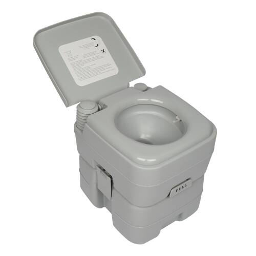 Front. Winado - Portable Toilet 5.3 Gallon Capacity, Removable Camping Toilet with Detachable Waste Tank for Camping Outdoor Travel - Gray.